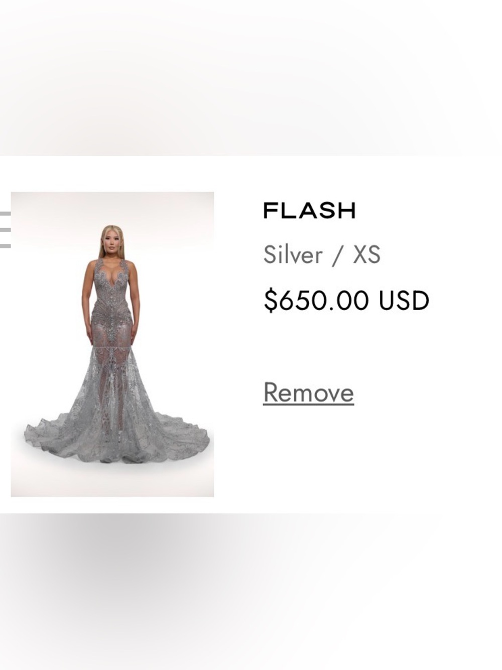 Flash Silver Beaded Mermaid Prom Dress